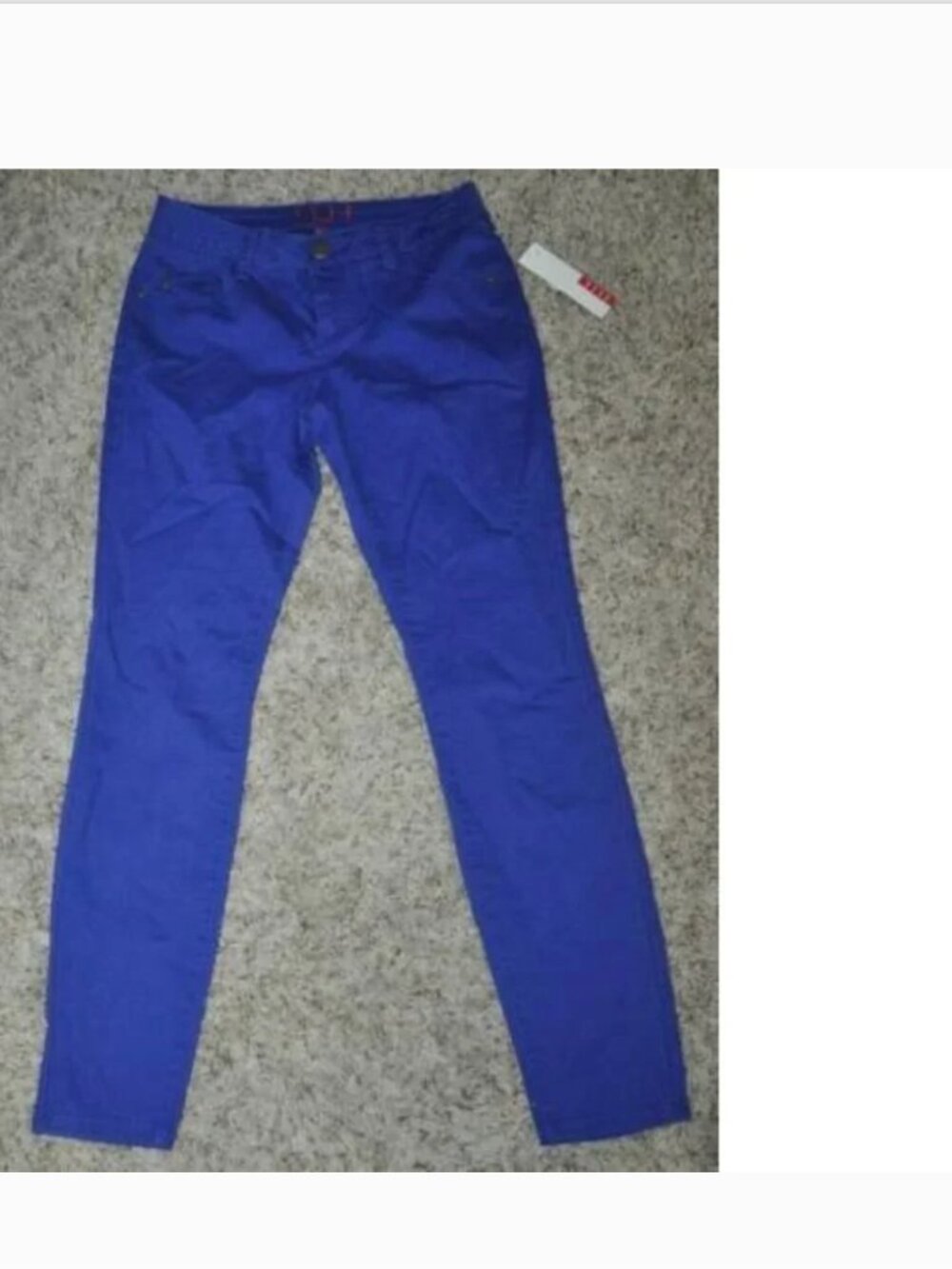 Elle Denim Crop Pants Womens 4 Blue Skinny Slim Stretch Ankle Lowrise